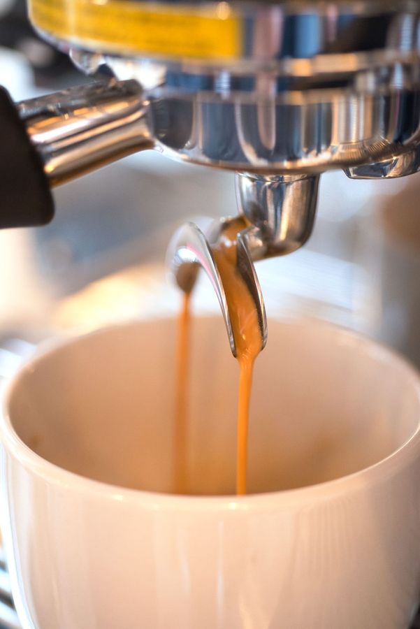 Espresso pouring