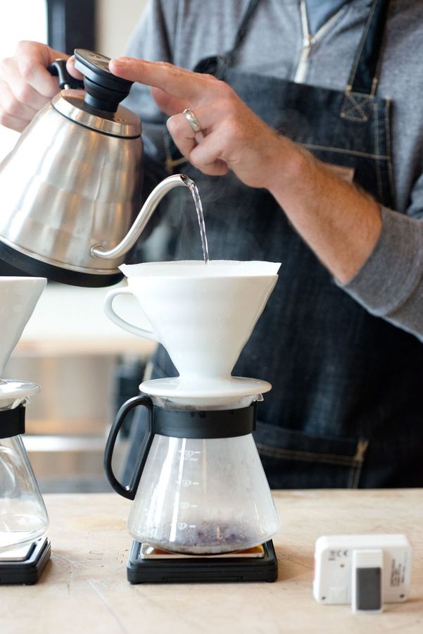 Pour-over in progress